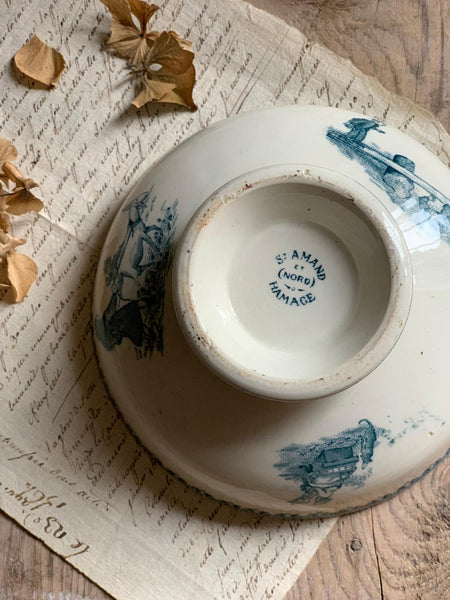 Amazing Dog French Vintage Cafe Au Lait Bowl