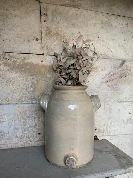 Big French Vintage Stoneware Preserves Jar