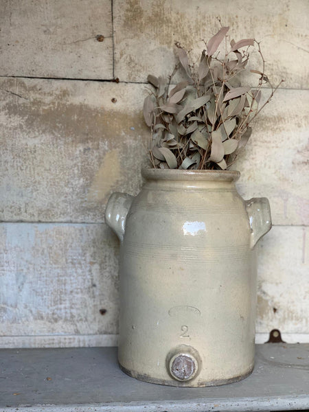 Big French Vintage Stoneware Preserves Jar