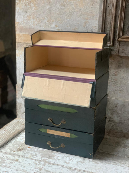 Vintage French File Boxes