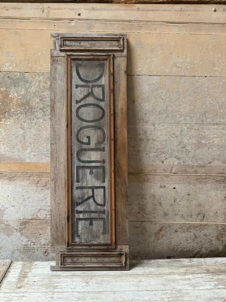 Wooden Droguerie Shop Sign