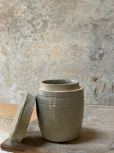 French Lidded Stoneware Jar