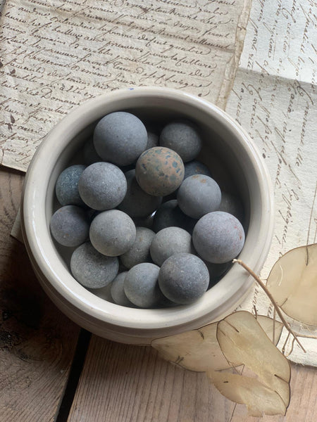 Collection of Antique Clay Marbles