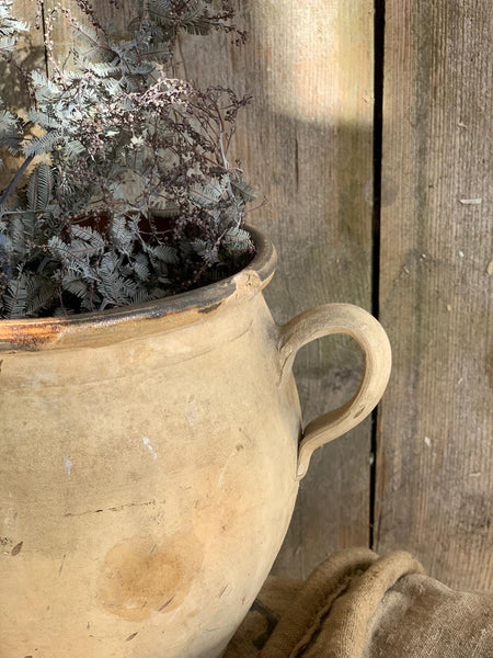 Rustic Handled Vintage French Pot
