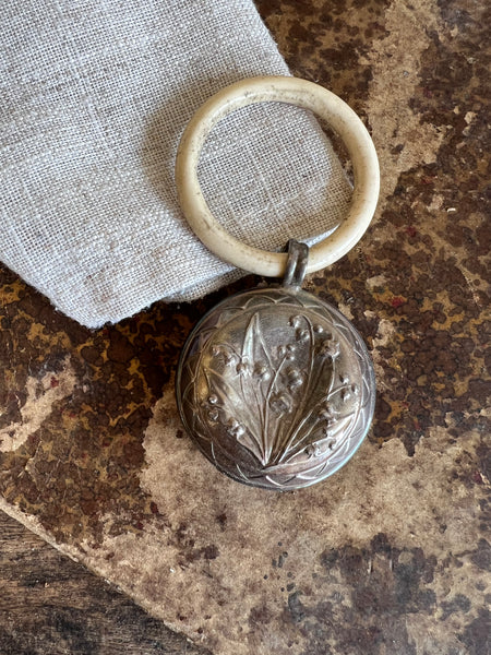 Antique French Floral Rattle