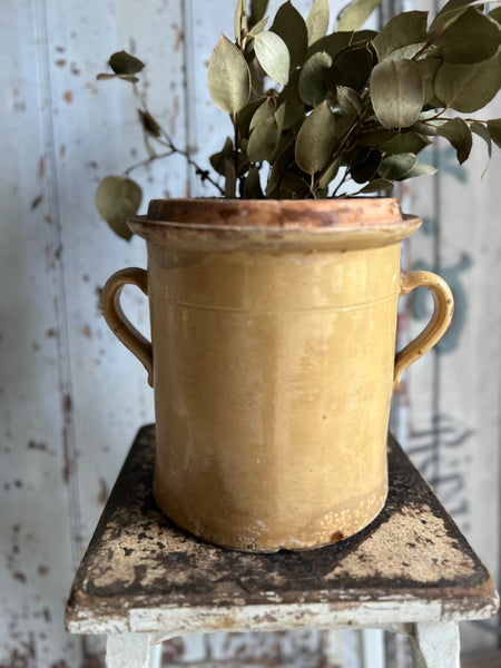 French Yellow Confit Jar