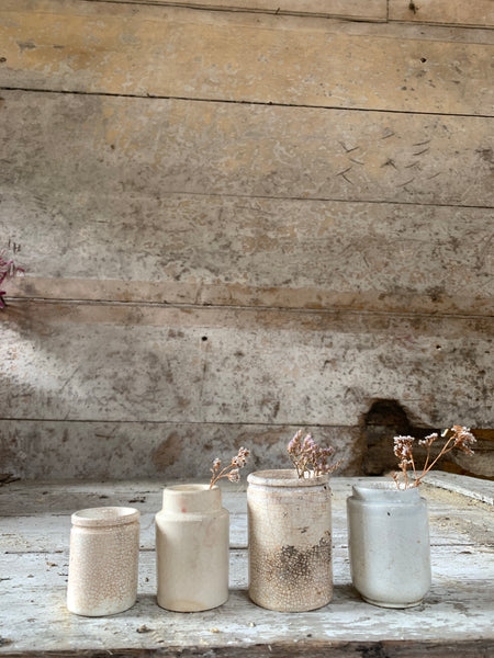 Small Crazed Stoneware Pots