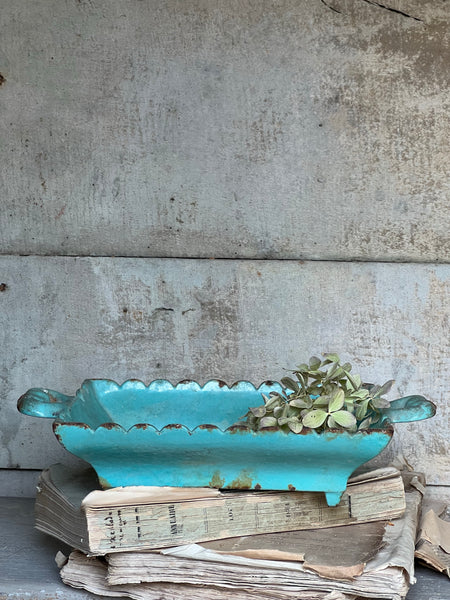 Vintage Cast Iron Enamel Dish