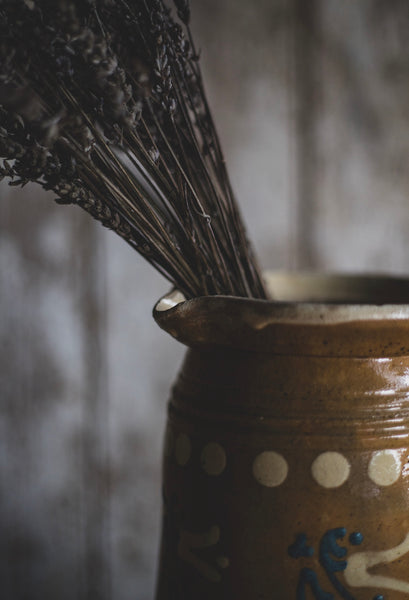 Large Vintage French Painted Jug