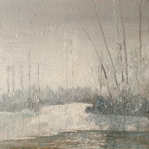 Winter Landscape French Oil Painting