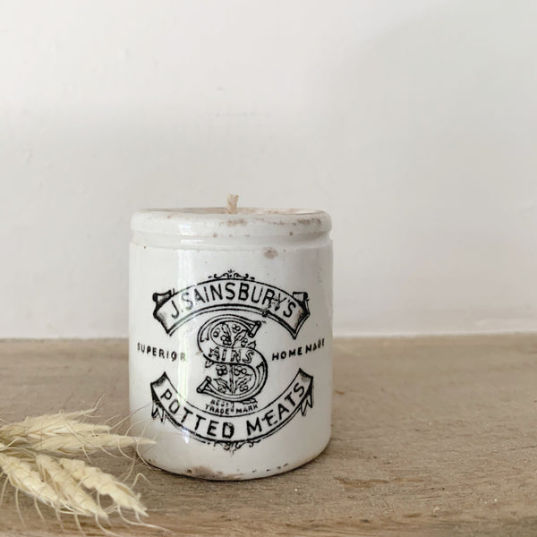 Vintage J Sainsburys Pot Candle in Wild Fig