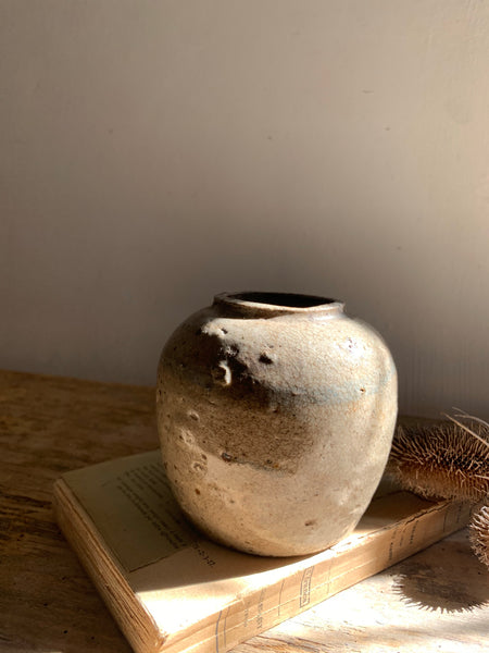 Blue Detail Vintage Ginger Jar (Small)