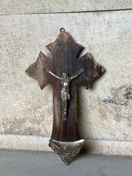 Gorgeous Vintage Wooden and Metal Crucifix