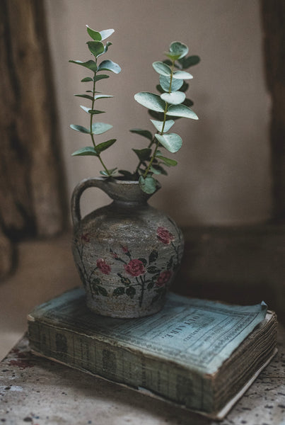 Painted Earthenware Bottle