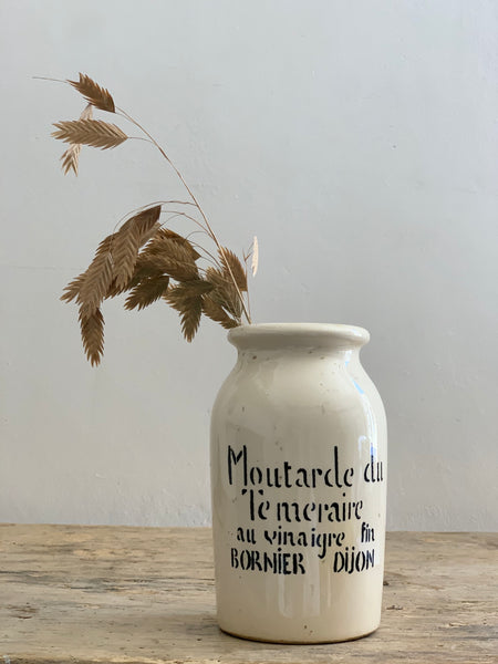Large Vintage French Mustard Pot