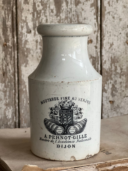 Large Rare French Mustard Jar