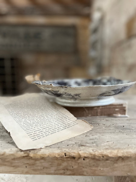 Rustic French Vintage Raised Dish