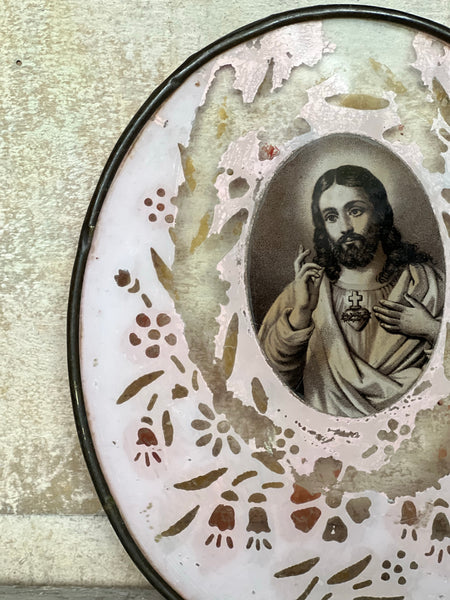 Glass Religious Jesus Plaque