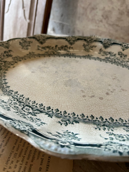 Vintage Green Detail Platter