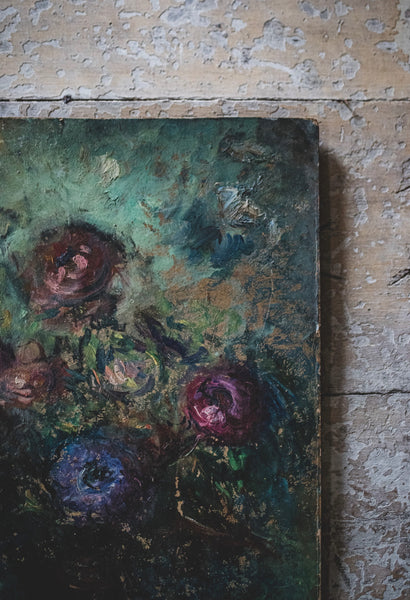 Beautiful French Floral Oil Painting