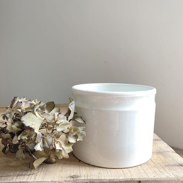 Vintage French Shallow Storage Jar