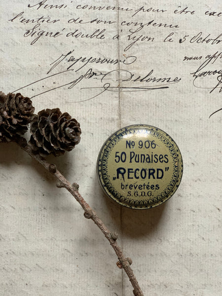 Vintage Miniature "Records" Tin