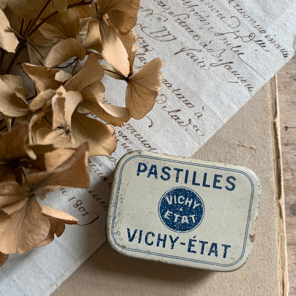 Small Vintage Vichy-Etat Tin