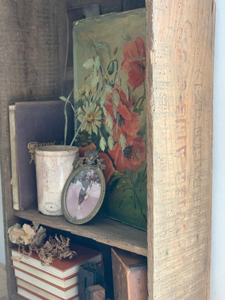 Vintage French Cubby Crate Display Box