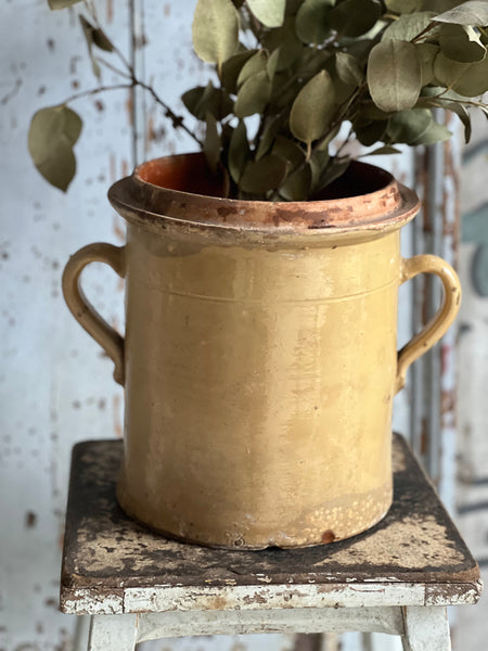 French Yellow Confit Jar