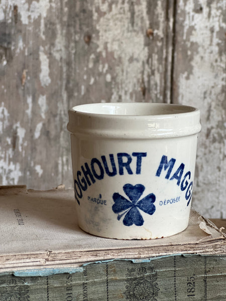 Rare French Vintage Yoghurt Pot