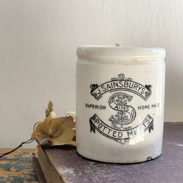 Vintage Sainsburys Pot Candle in Black Tea & Jasmine