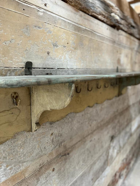 Vintage French Chippy Paint Shelf