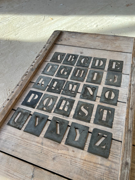 Vintage Alphabet Stencil Set