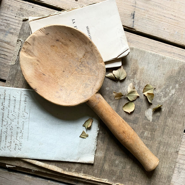 Vintage Wooden Dairy Spoon