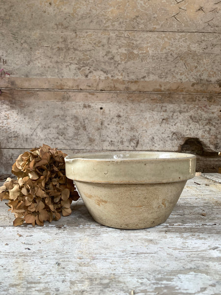 Antique Stoneware Bowl (with lip)