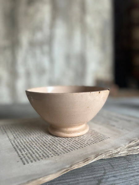 Plain Pink Rustic French Cafe au Lait bowl