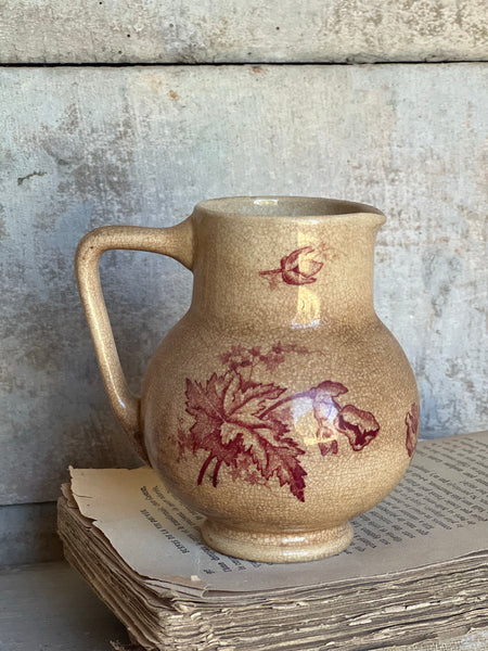 Vintage French Pinks Transferware Jug