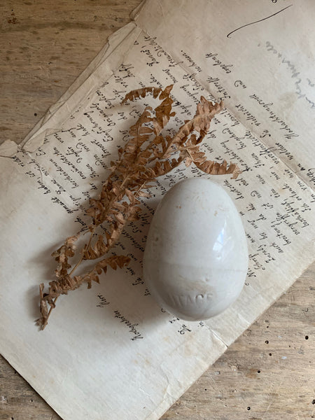 Antique Branded Ceramic Armitage Dummy Egg