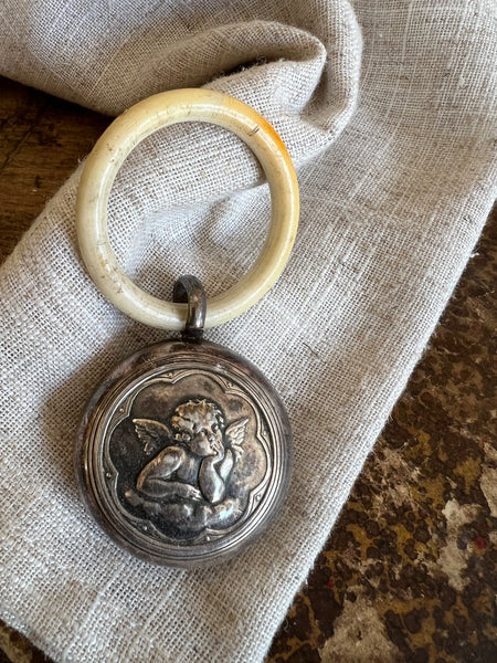 Antique French Cherub Rattle