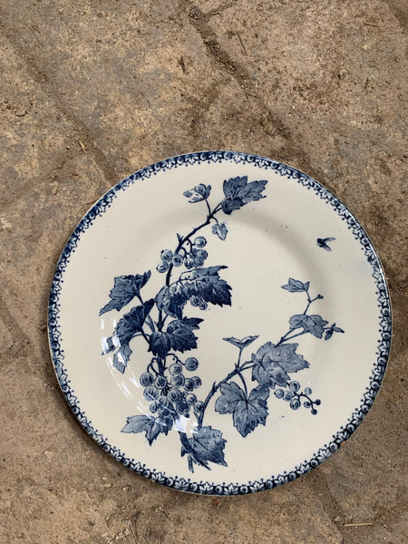 Gorgeous Vintage French Sarreguemines Berries Plate