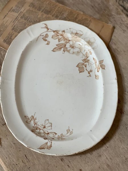 Vintage English Floral Platter