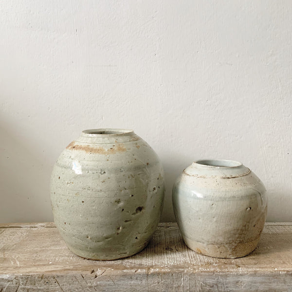 Light Blue Vintage Ginger Jars