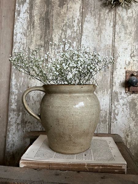 French Stoneware Handled Pot