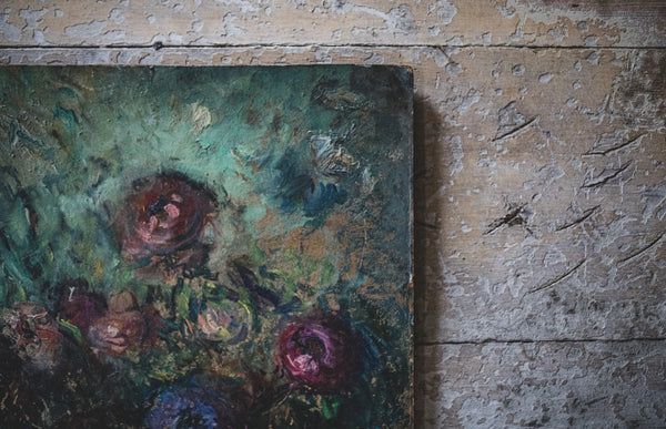 Beautiful French Floral Oil Painting