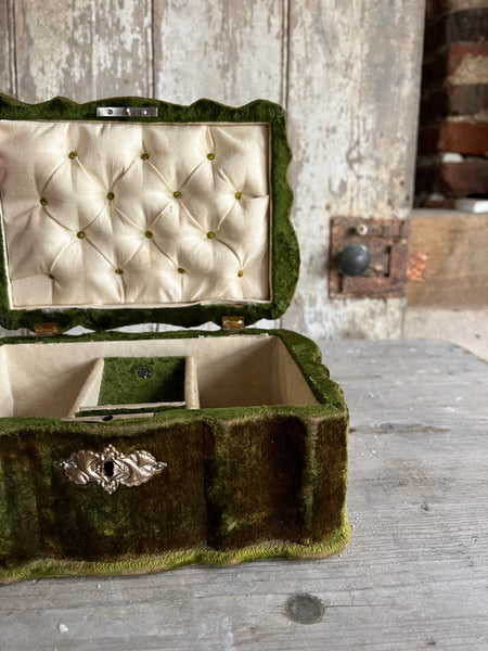 Vintage French Velvet Jewellery Box