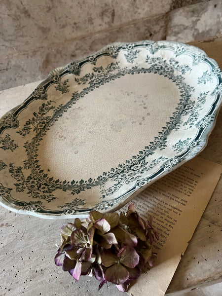 Vintage Green Detail Platter