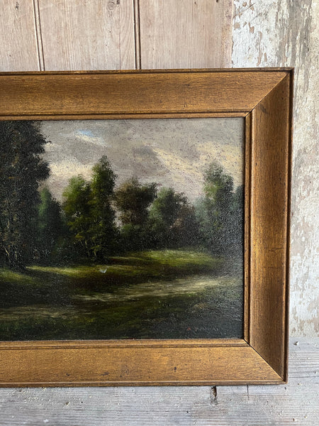 Large Landscape French Oil Painting