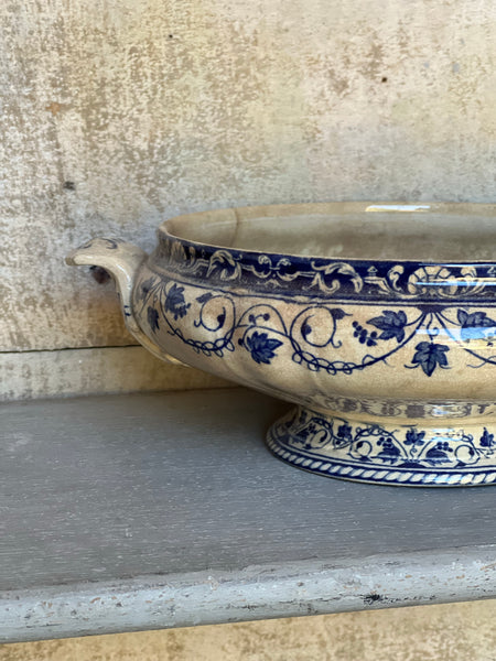 Heavily Crazed French Vintage Tureen