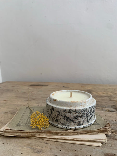 Vintage Crazed Paste Pot Candle in Seasalt & Woodsage