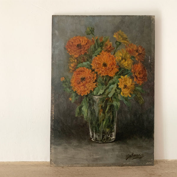 French Floral Oil Painting